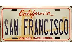 Hotrodspirit - Placa de matrícula san Francisco California chapa USA en Relief License Plate