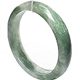 yigedan Grade A Pure Natural Jade Bangle Bracelet Natural Stone Womens Bangles for Women