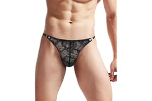 VemeFufu Sexy Encaje Hombre Ropa Interior Tanga C String G Slip Calzoncillos Bóxer Tanga Hombres Caliente Cintura Baja Elástico Thong Mankini Bikini Masculino Bragas