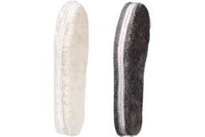CCSOFTIME 2 Paar Echte Lammfell Einlegesohlen für Damen und Herren,Winter Warm Sohlen Weich Dicke Flauschige Schafwolle Schuheinlagen für Hausschuhe,Stiefel