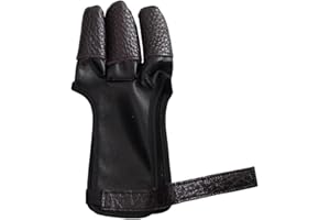 CENPEK Tiro con l'arco Guanto 3 Finger guard Cow Leather Shooting Protective Gear per mano sinistra e destra Archer