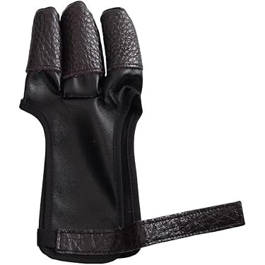 archery leather shooting 3 fingers glove. 1