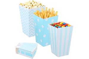 48 stycken små kartonger popcorn, 3 stilar popcornkartonger, popcornglas, popcornväska, popcornfodral, popcornlådor för födelsedagsfest filmkvällar