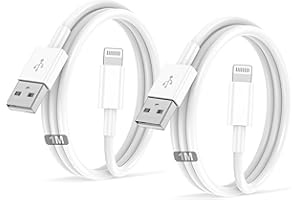 BSTOEM Cavo For IPhone Originale For Apple Certificato MFi,Cavetto USB Lightning Ricarica 2Pezzi 1M+1M For iPhone 14 Pro Max/13/12/11/XR/XS/X 8/7/6s/6/5/Plus/SE/SE 2/iPad Mini 4 caricatore cavi