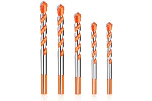 FACHMACH 5 PCS Punte da Trapano per Gres Porcellanato Professionali in Ceramica, Calcestruzzo, Muro di Mattoni, Vetro, Specchi, Muratura in Plastica e Legno (6mm 6mm 8mm 10mm 12mm)