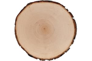 BÜTIC GMBH Planche en écorce ronde en frêne - Disque en bois poli - Dimensions de la planche : Ø env. 32 cm