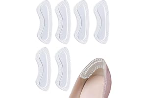 MYGLOAR Lot de 6 semelles intérieures en silicone pour talon pour homme et femme, coussinets de protection du talon, auto-adhésifs, coussinets pour talon haut, évitent les ampoules de frottement