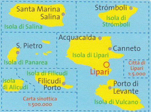Isole Eolie E Lipari Isole Eolie Italia 125000 Carta - 