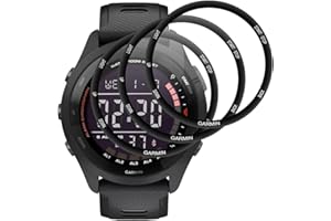 Beukei 3 Stück Panzer Schutz Glas für Garmin Forerunner 265, folie,9H Härte,HD Klare,Blasenfrei,Anti-Kratzen, panza glass Film