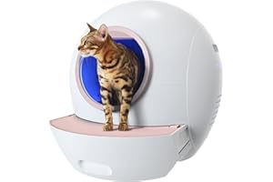ELS PET Selbstreinigende Katzentoilette: Katzenklo Extra-Groß Automatische Katzentoilette mit Sicherer Alert & Health Monitor für Mehrere Katzen