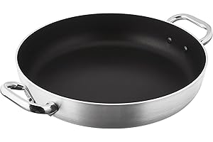 BALDASSARE AGNELLI Pentole Agnelli ALSA110S32 Tegame con Maniglie, Alluminio antiaderente, Argento, 32 cm