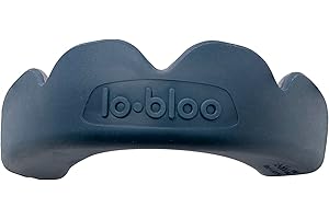 lobloo PRO-FIT in attesa di brevetto, paradenti professionale a doppia densità senza impressioni per sport ad alto contatto come MMA, hockey, calcio, rugby, grande + 14 anni, Blu scuro
