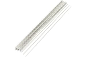 UXCELL sourcing map 20Pcs Tige Acier 250mm x 2mm pour RC Avion En Acier Inoxydable Ronde