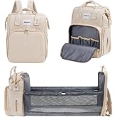 Barm&oslash;ya 2-in-1 Changing Bag with Changing Pad | Waterproof Diaper Backpack with Insulated Bottle Holders, Laptop Compartment