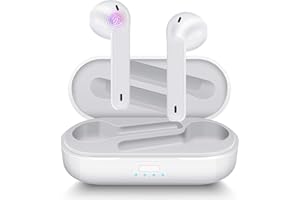 Aoslen Écouteurs stéréo Bluetooth 5.0 sans fil, étanche IPX6, appairage automatique, pour Huawei, Xiaomi, Samsung, iPhone