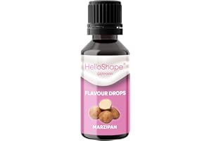 ‎HELLOSHAPE Hello Shape Flavour Drops zuckerfrei 30 ml - Marzipan | Geschmacks Tropfen OHNE KALORIEN zum Süßen mit Dosierhilfe | vegan | Für Naturjoghurt, Porridge oder Quark