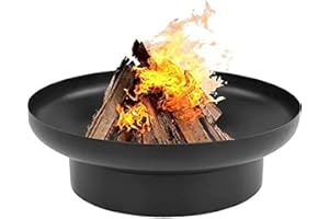 MaxxGarden - Hoguera de jardín (diámetro 100 cm) - Hoguera Redonda de Madera para Exterior - Hoguera de jardín Extragrande - Negro