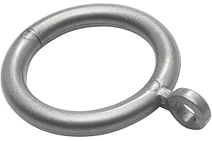 Merriway bh05949 cortina de plástico cortina Polo Rod Anillos con fijo ojo, interior Dia. 28 mm (1.1/4 pulgadas) Outer Dia. 40 mm (1.1/2 pulgadas) – gris, 24 unidades, blanco, BH05949