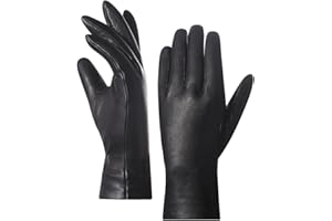 Harssidanzar Mujeres Guantes De Cuero De Napa Italianos De Las Acabada De La Vendimia Forrada