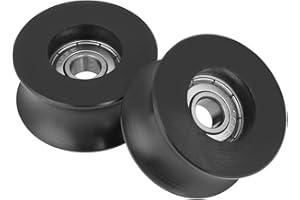 JANZOOM Puleggia con gola ad U, 4 pezzi 0840 U U Tipo U Puleggia guida a rulli con puleggia Ruota Guida 8x40x20.7mm