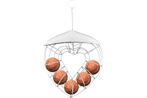 BDHYYM Support Boule de Graisse Oiseaux Exterieur, Cœur Boules de Graisse Oiseaux du Jardin, Disponible en Toutes Saisons mangeoire Oiseaux Exterieur à Suspendre