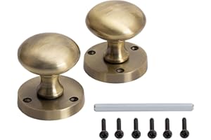 Golden Grace Antique Brass Mortice Sprung Door Knob 1 Pair (Door Knob Pair)
