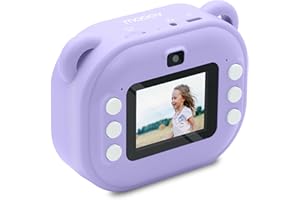 MOOOV 477523 - Macchina fotografica istantanea e fotocamera per bambini e ragazze, colore: Viola