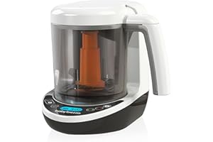 Baby Brezza Food Maker Deluxe – Cuocipappa e Omogeneizzatore per Neonati a Vapore – Frullatore per Pappe Svezzamento con Spegnimento Automatico e Parti Lavabili in Lavastoviglie – Set di 3 Sacchetti