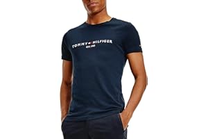Tommy Hilfiger T-Shirt Manches Courtes Homme Core Tommy Logo Col Ras-du-Cou