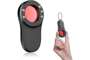 FIVAVA Detector de Camaras y Microfonos Ocultos, Detector de Micrófonos con Escáner Infrarrojo, 720H de Tiempo en Espera, Portátil Buscador de Cámaras Ocultas para Hotel, Hogar, Oficina, Viajes