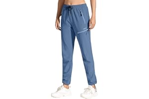 MOCOLY Pantaloni da Escursionismo da Donna Trekking Donna Asciugatura Rapida Traspiranti Pantaloni da Montagna UPF 50+ con Cerniera per attività All'aperto