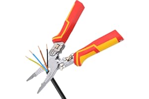 DHINCHANSAIB Multifunktionale 9-in-1-Zange mit elektrischer Messfunktion, Testschraubendreher und Klinge zum Abreißen, Crimpen, Schneiden, Extraktion, Wickeln und Spalten aus Vanadium-Stahl