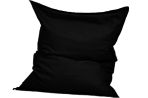 ‎GREEN BEAN Green Bean© Indoor Sitzsack XXL 140x180cm 380 Liter Kinder & Erwachsene Bean Bag EPS Perlen Füllung Riesensitzsack Groß Liegekissen Sitzkissen - Petrol Schwarz