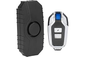 ATYHAO Alarm Rowerowy Samochód Elektryczny Rower Gospodarstwo Domowe Bezprzewodowy Pilot Wibracje Motocykla do Antykradzieżowych Czarnych Długich Alarmów Basenowych (Czarny z 1 pilotem)