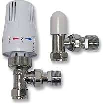 Valvole Angolari Cromate Per Radiatore Doppio Attacco 15mm - Modello Denver, Marca TEAMS