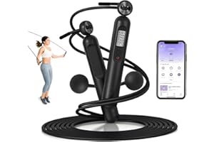 VAMIX Smart Skipping Rope with Counter for Adult - Adjustable Wireless Rope for indoor and outdoor workout with APP Data Analysis - Digital Fitness Rope for Burn Calories, Gym, Boxing, Home Exercise
