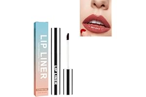 Keeoysie Matita per contorno labbra, Lip Lines Lip Liner Mostra Lip Liner Lip Liner impermeabile e rimovibile, esfoliante Lip Liner Tattoo,Long Last Peel Off Lip Liner, marrone scuro，Lip Gloss (02)