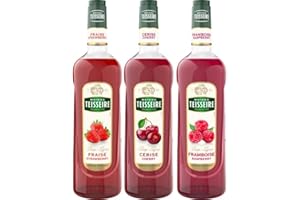 THE SIROP SHOP Assortiment de fruits rouges du printemps : sirop de fraise, de cerise, de framboise