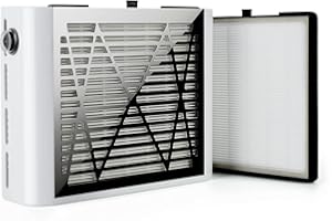 INMAKER 60W Aspirateur Ongles/Manucure Professionnelle Avec 2 Filtre Remplaçable, pour Nail Art ou Salon, Blanc