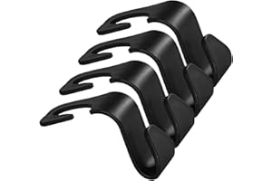 ZJCANGLIU 4 Stück Kopfstützen Auto Haken,Haken Auto Kopfstütze,Taschenhalter Auto,Auto Gadgets Innenraum,Auto Must Haves,KFZ Zubehör,Für Hängetaschen und andere Gegenstände(Schwarz)