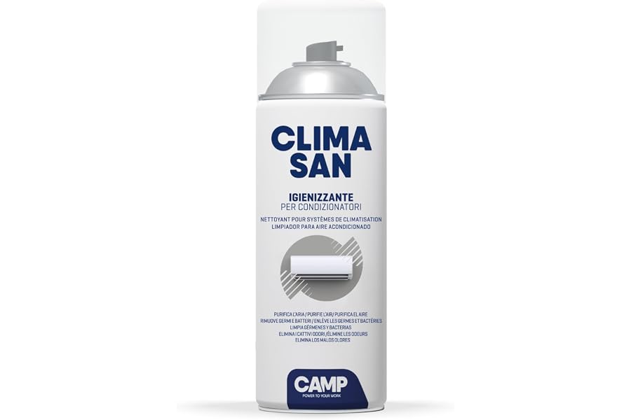 CAMP Climasan Limpiador – Limpiador Aire Acondicionado Casa, Spray para Climatizador Ideal para Remover Gérmenes y Bacterias,