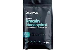 Kreatin Monohydrat Pulver - 3 månaders förbrukning - 300g vegansk mikroniserat kreatinpulver - 100 portioner - Fri från magnesiumstearat & gluten - Alternativ till tabletter, gummibär - WeightWorld