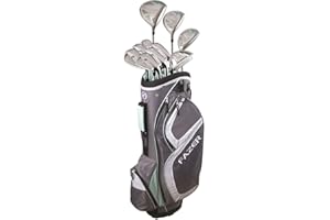 FAZER CTR Ladies Golf Clubs Full Set with Cart Bag, Driver, Fairway Wood, Hybrid, Oversize Irons 6-SW, Mallet Putter - Graphite Shafts, All-Weather Grips- Golf Club Sets for Women