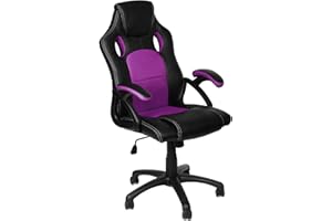 Panorama24 - Silla de oficina para videojuegos, ergonómica, 9 variantes de colores, reposabrazos acolchados, mecanismo de balancín, soporta hasta 150 kg, certificado TÜV