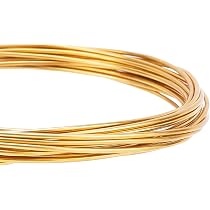 BENECREAT Alambre De Latón 5 Mm De Ancho – 5 Metros – 18 Gauge – Dorado – Ideal Para Joyería Y Manualidades