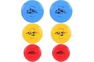 Naissgo 6 Stück Disc Golf Scheiben Set, Tragbar Disc Golf Set, Discgolf Scheibe für Erwachsene Kinder, Discgolf für Sport, Spiele
