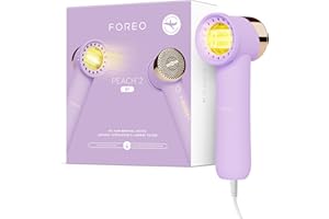 FOREO Peach 2 Go IPL Permanent Hair Removal Device - Permanent Hair Removal on Travel - Laser Hair Removal - Body and Face - Fast - Painless - Cooling and Silicone Case - Lavender