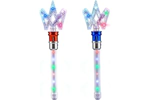 XJSGS Light Up Wand Toy,Star Light Flashing magical wands,fairy wand Rotating Toy for Girls and Boys christmas & birthday gift (crown)