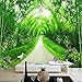 Produktbild Pbldb Benutzerdefinierte   Wandbild Wallpaper 3D Stereo Frische Grüne Bambus Waldweg Fototapeten Räumliche Erweiterung Tapete 3 D-200X140Cm