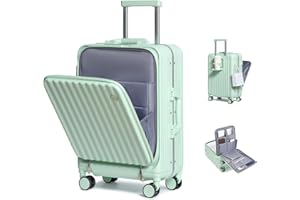 Sea choice Valigia Bagaglio a Mano con Tasca Frontale per Laptop 20" PC Valigia Trolley da cabina Porta con USB, 4 Rotelle con lucchetto TSA